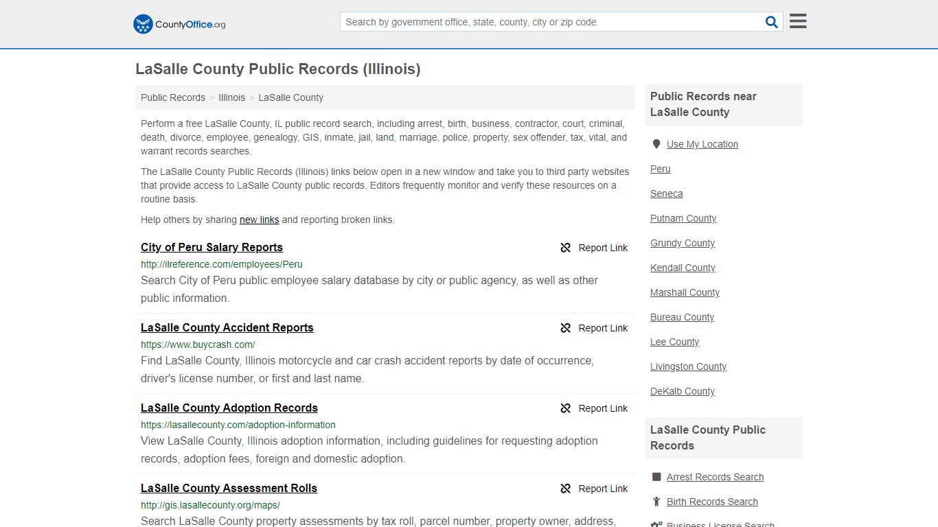 Public Records - LaSalle County, IL (Business, Criminal ...